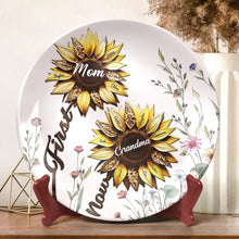Load image into Gallery viewer, First Mom Now Grandma - Personalized Ceramic Plate Ceramic Plate PopCulturePrints
