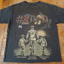 Load image into Gallery viewer, "Best Veteran Dad Ever" - Personalized Military Dad Shirt - Perfect Gift for Father's Day, Grandpa, and More! Shirts PopCulturePrints
