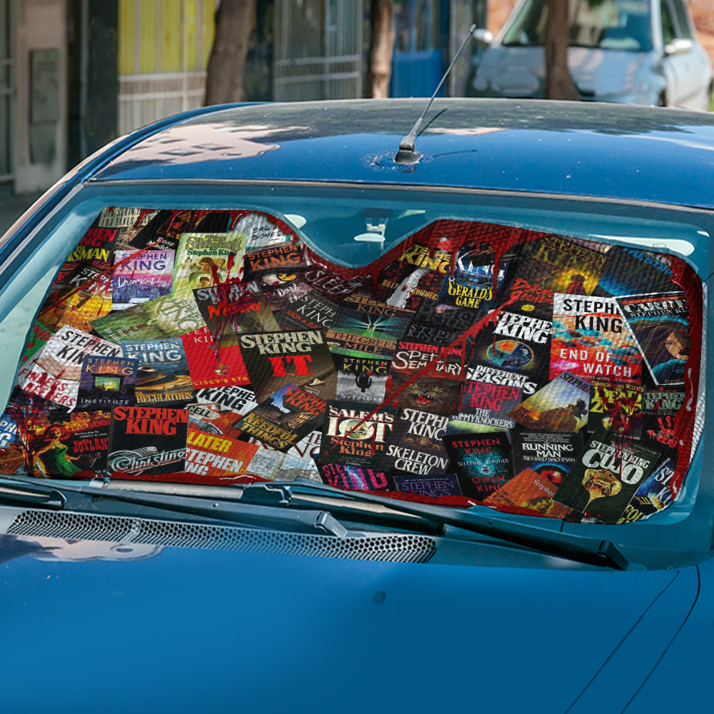 Personalized Horror Book Lovers Windshield Sunshade Doormat PopCulturePrints