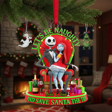 Load image into Gallery viewer, Let&#39;s Be Naughty Together - Personalized Christmas Ornament for Couples Ornament PopCulturePrints

