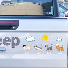 Load image into Gallery viewer, Custom Cat Family Decal - Personalized Car Window Sticker for Cat Lovers
