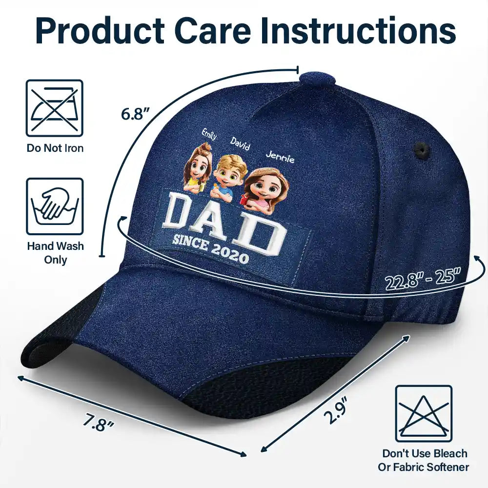 Dad & Grandpa: A Personalized Classic Cap - Celebrate Special Moments Classic Cap PopCulturePrints