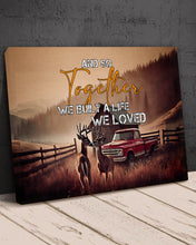 Load image into Gallery viewer, Personalized Deer Couple Canvas Print - Together We Built a Life We Loved Poster &amp; Canvas PopCulturePrints
