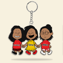 Load image into Gallery viewer, Personalized Besties Keychain – Unique Friendship Gift Keychains PopCulturePrints
