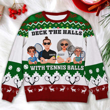 Load image into Gallery viewer, Personalized Family Tennis Christmas Sweater
