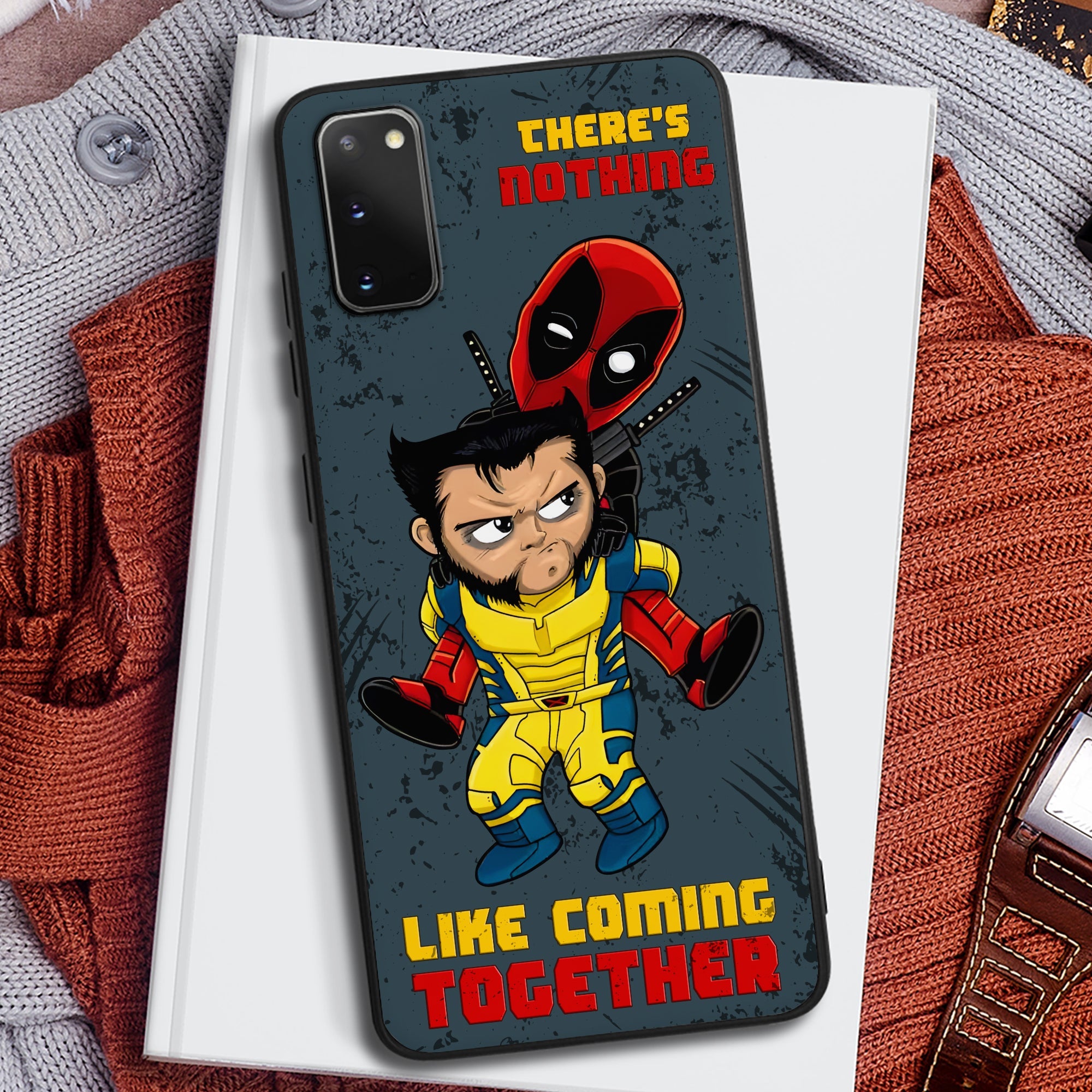 Funny Wolverine and Deadpool Phone Case