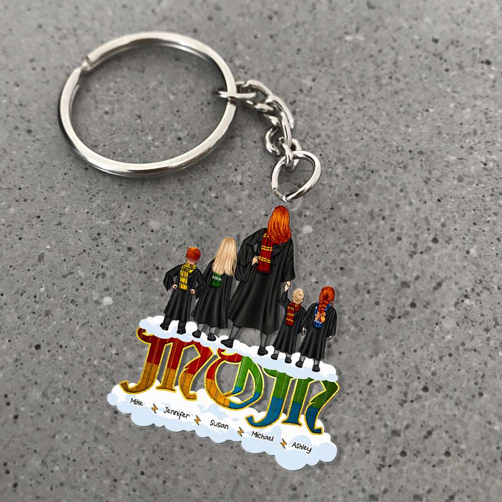 Custom Harry Potter Family Keychain - Personalized Magical Gift