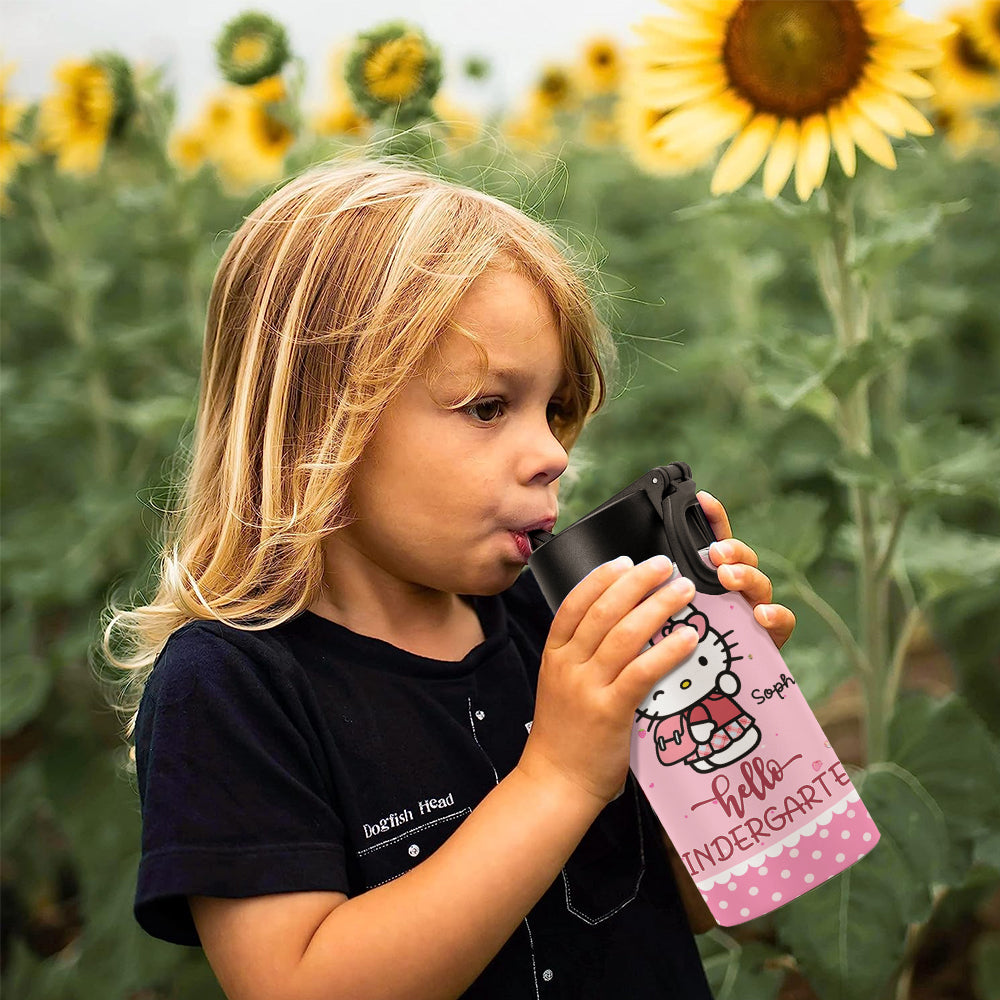 Personalized Cute Cat Kindergarten Tumbler for Kids Tumbler Cup PopCulturePrints