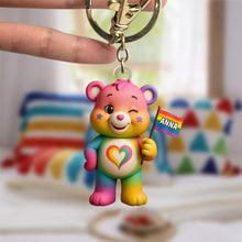 Load image into Gallery viewer, 🌈 Celebrate Love with Our Custom LGBT Bear Keychain - A Unique Gift for Everyone! Keychains PopCulturePrints

