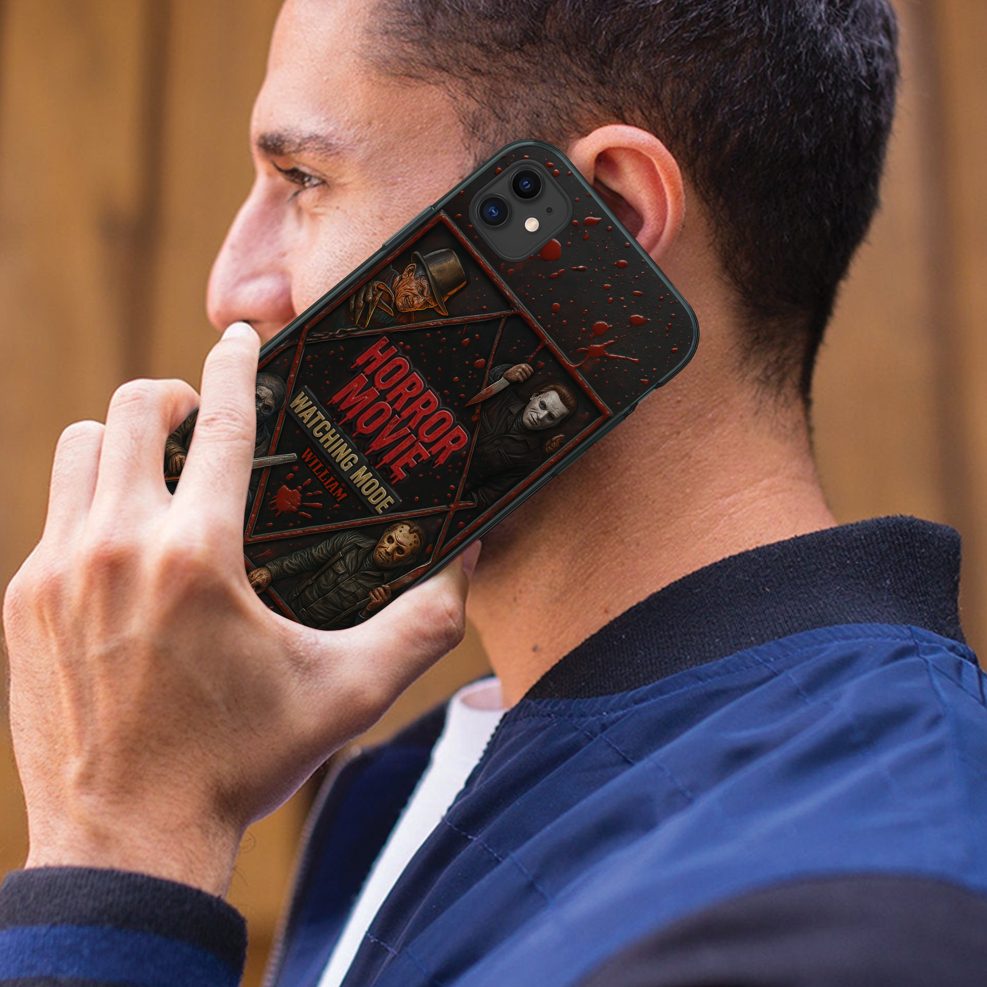 "Prepare for the Thrills!" - Personalized Horror Characters Phone Case - Unique Gift for Horror Movie Aficionados Phone Case PopCulturePrints