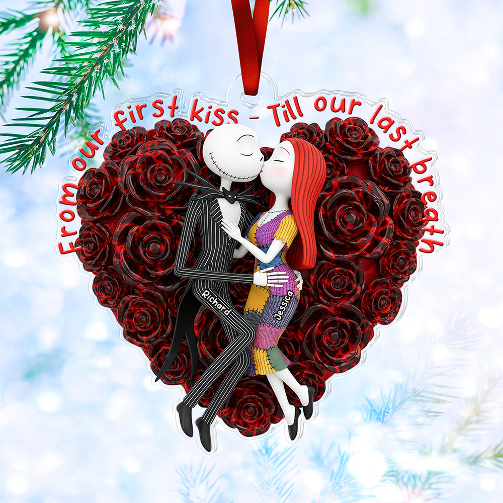 From Our First Kiss - Spooky Love Christmas Ornament | Personalized Gifts for Couples Ornament PopCulturePrints
