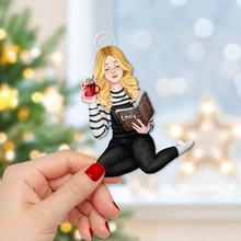 Load image into Gallery viewer, Customizable Christmas Ornament for Book Lovers Ornament PopCulturePrints
