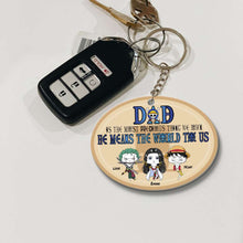 Load image into Gallery viewer, One Piece Dad Keychain - Personalized Gift for Father&#39;s Day Keychains PopCulturePrints
