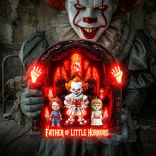 Load image into Gallery viewer, “Father of Little Horrors” - Personalized Horror Themed Acrylic Light Box for Horror Fans - Perfect Gift for Dad and Kids Light Box PopCulturePrints
