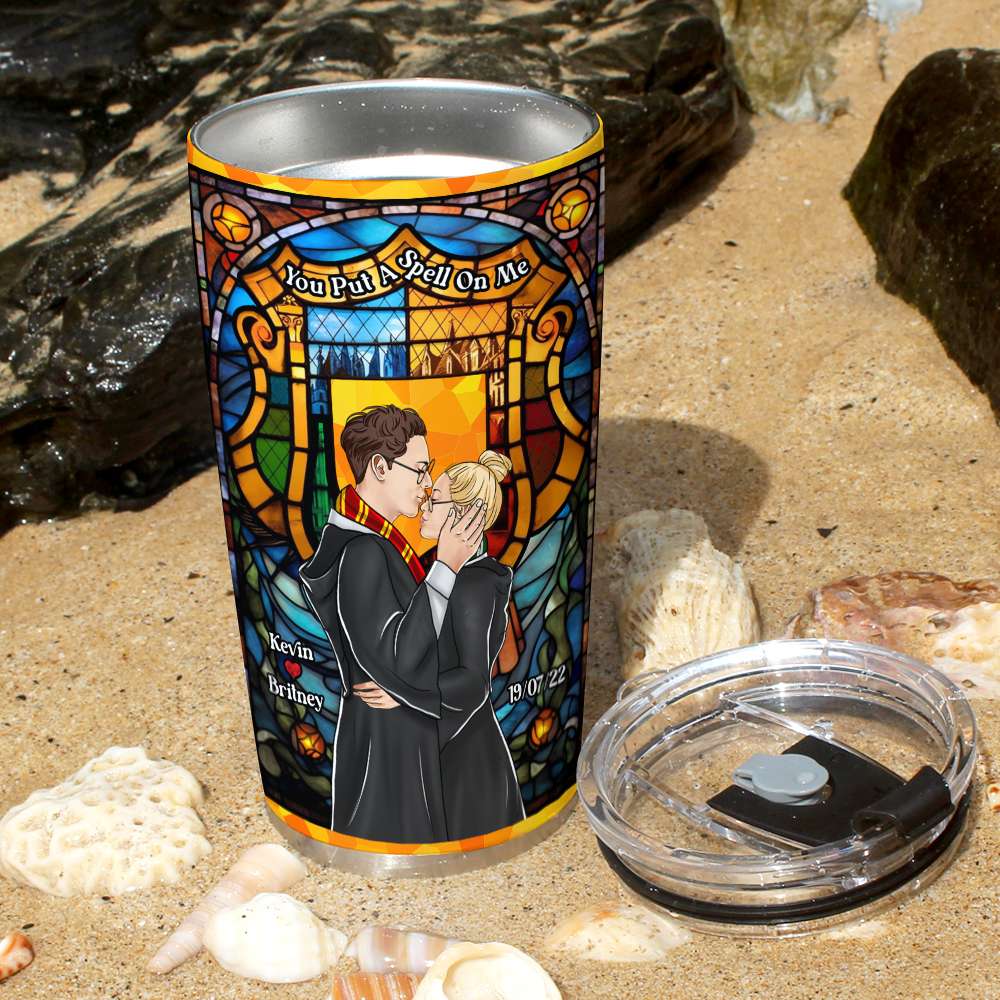 Enchanted Love: Magic Couple Personalized Tumbler Gift - Valentine's Day Gifts Tumbler Cup PopCulturePrints
