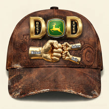 Load image into Gallery viewer, Best Dad Ever - Personalized Cool Tractor Dad Classic Cap | Perfect Gift for Dads and Grandpas Caps PopCulturePrints
