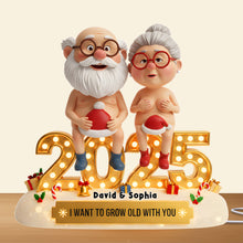 Load image into Gallery viewer, &quot;I Want to Grow Old With You&quot; - Personalized Old Naughty Couple Acrylic Light Box - Unique Gift for Couples, Anniversaries, and Special Occasions Light Box PopCulturePrints
