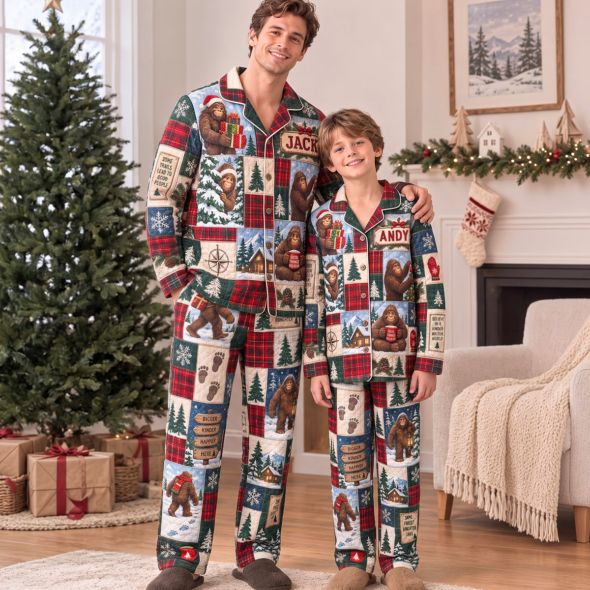Big Foot Pajama Set - Personalized Gifts For Christmas 04hadh070926 Pajama Set PopCulturePrints