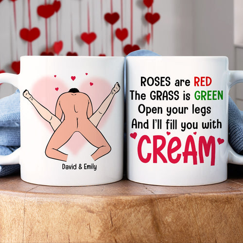Personalized Funny Couple Coffee Mug - Fill You With Cream Coffee Mug PopCulturePrints
