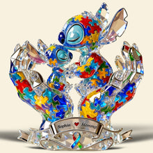 Load image into Gallery viewer, Celebrate Love: Autism Mom and Kid Acrylic Plaque - Custom Personalized Gift for Moms and Grandmas Shaped Plaques PopCulturePrints
