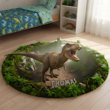 Load image into Gallery viewer, &quot;Unleash Adventure in Your Home!&quot; - Personalized Dinosaur Shape Doormat - Gift for Kids, Dino Lovers, and Adventurers Doormat PopCulturePrints
