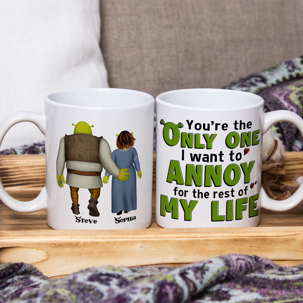 Personalized Shrek-Themed Couple Mug - Unique Romantic Valentine's Day Gifts Coffee Mug PopCulturePrints