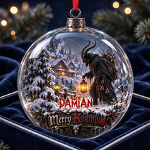Load image into Gallery viewer, Eerie Krampus Night Acrylic Ornament - Personalized Gift for Folklore Enthusiasts Ornament PopCulturePrints
