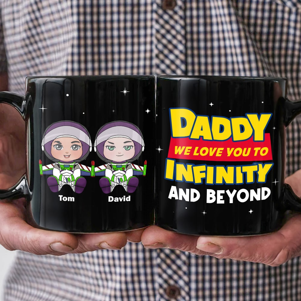 Personalized 'Daddy, We Love You to Infinity' Mug Coffee Mug PopCulturePrints