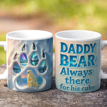 Load image into Gallery viewer, &quot;Daddy Bear Always There for His Cubs&quot; - Personalized Coffee Mug - Gift for Dad, Grandpa, Family Coffee Mug PopCulturePrints
