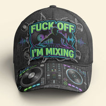 Load image into Gallery viewer, "DJ Max: Turn the Beat Up!" - Personalized DJ Turntable Graphic Cap - Unique Gift for Music Lovers
