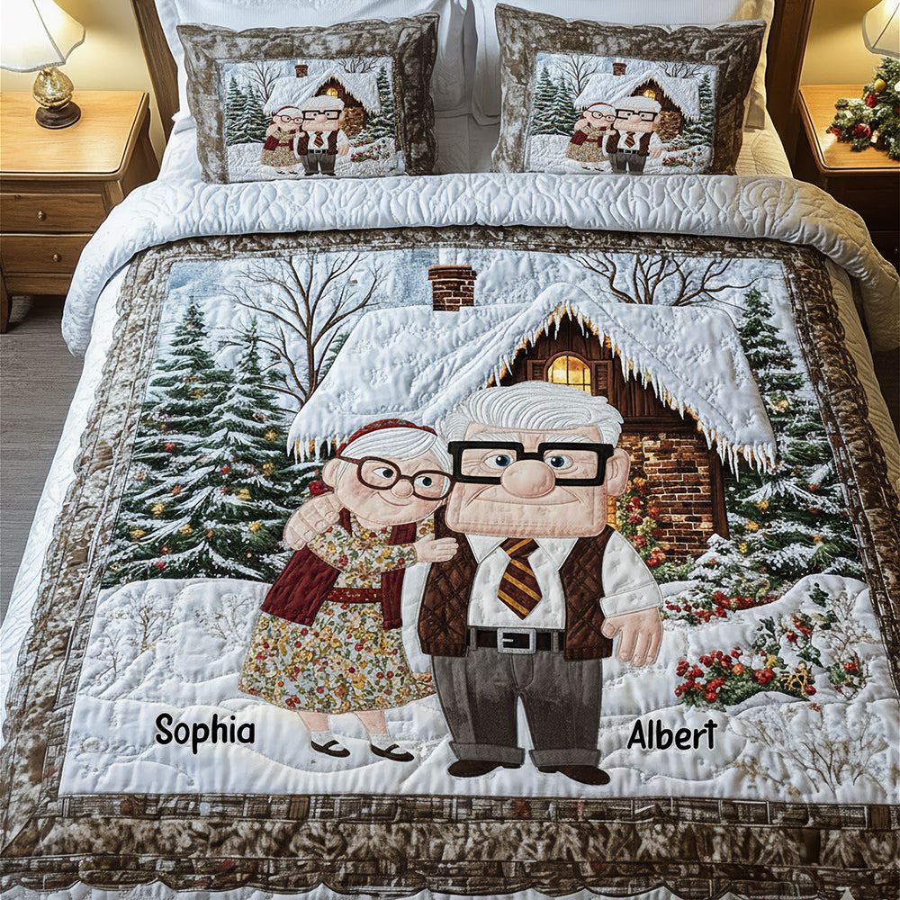 Cherish Every Adventure Together - Old Couple Adventure Quilt Bedding Set - Personalized Gift for Couples Bedding Set PopCulturePrints