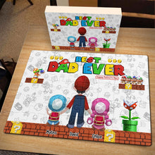 Load image into Gallery viewer, Customizable Best Dad Ever Jigsaw Puzzle for Father&#39;s Day Jigsaw Puzzles PopCulturePrints
