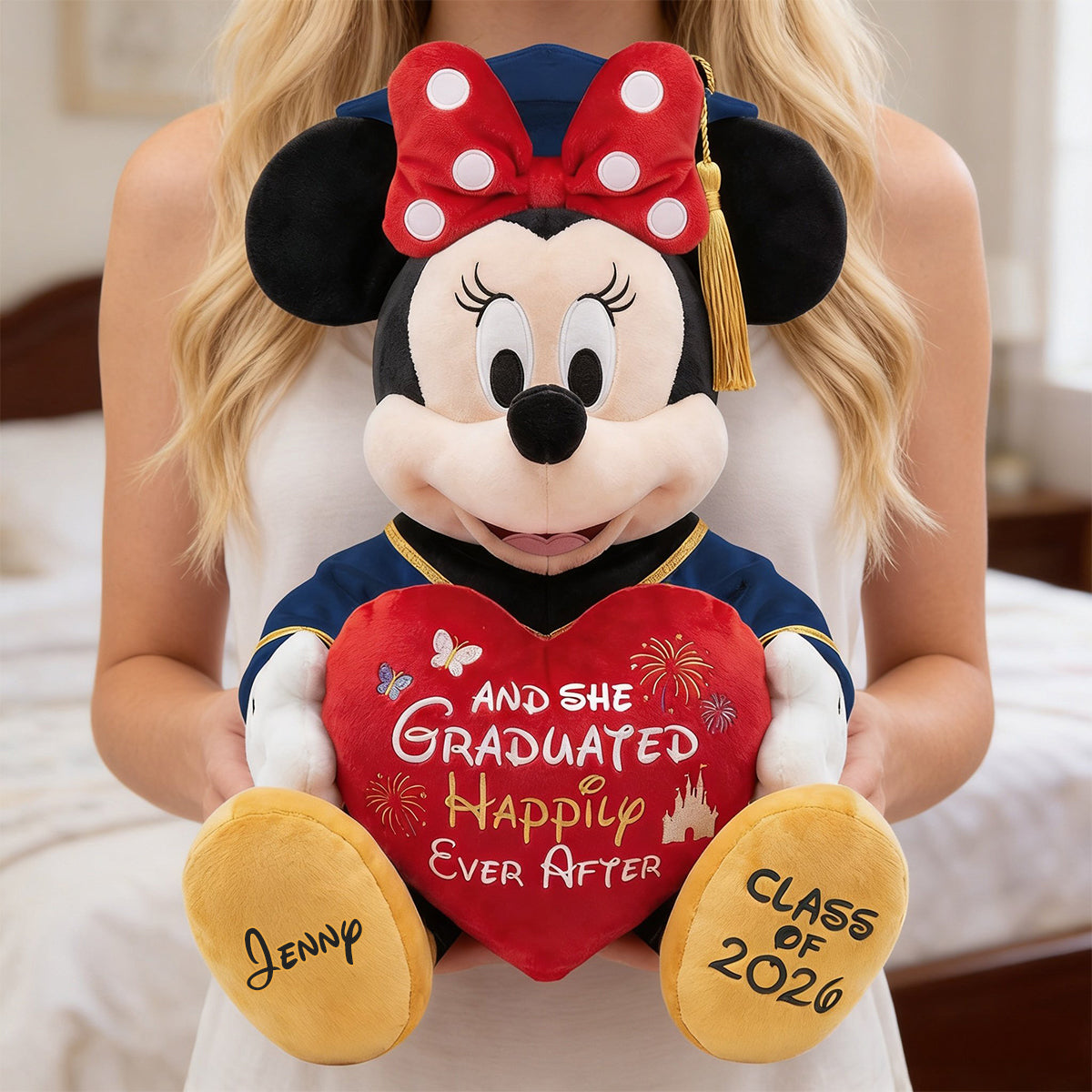 Celebrate Graduation with Love - Cute Mouse Graduation Pillow - Personalized Gift for Graduates Pillow PopCulturePrints