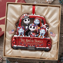 Load image into Gallery viewer, Celebrate Freedom with the Proud Family - Personalized Acrylic Ornament for Christmas
