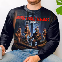 Load image into Gallery viewer, Personalized Merry Squatchmas Family Shirt
