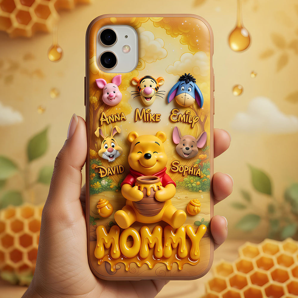 “Sweet Moments with Honey Bear” - Personalized Phone Case for Moms and Grandmas Phone Case PopCulturePrints