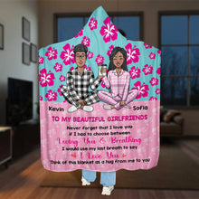 Load image into Gallery viewer, Personalized Wearable Blanket Hoodie for Couples - Perfect Gift for Girlfriends Blanket PopCulturePrints
