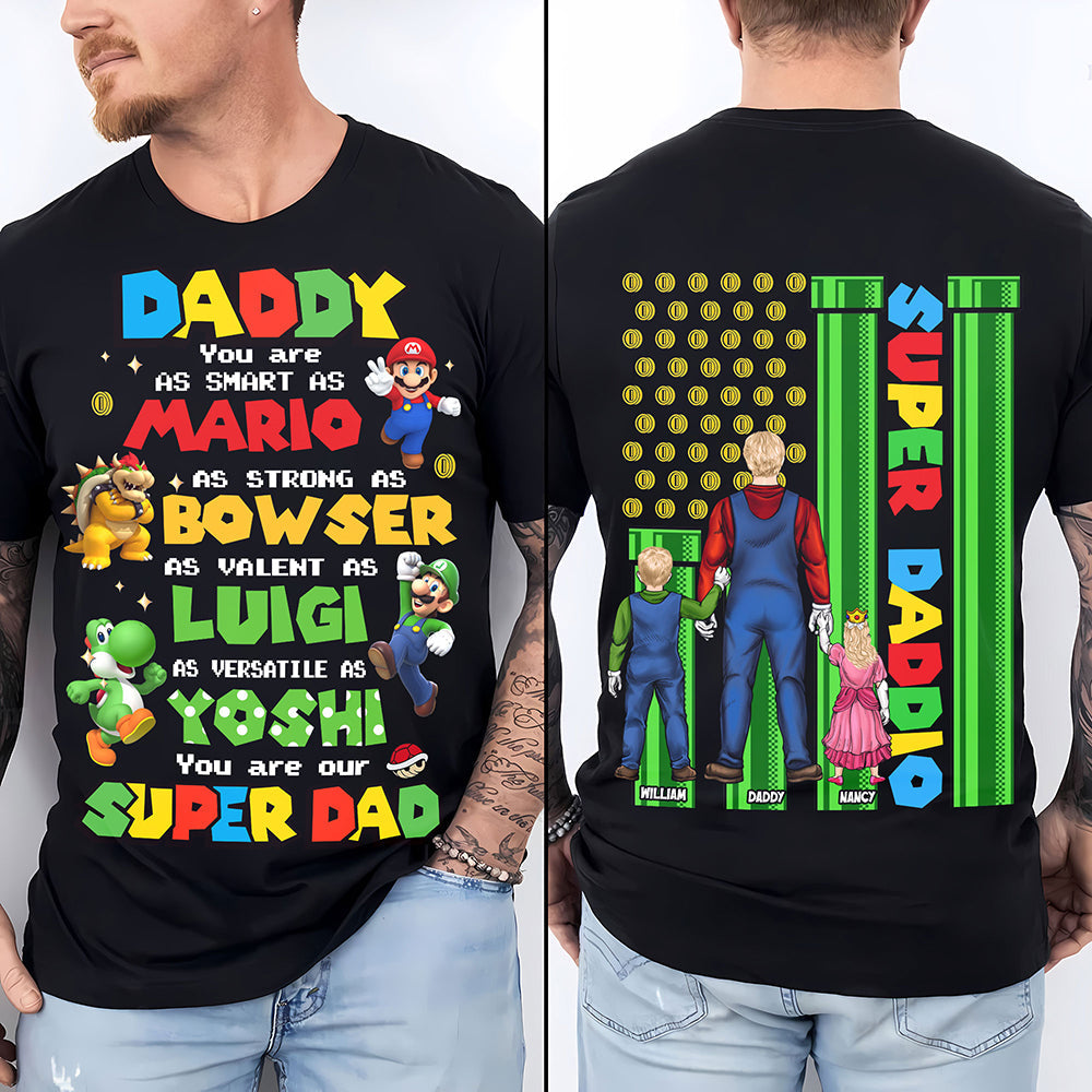 "You Are Our Super Dad" - Personalized Game Dad Shirt - Perfect Gift for Dad and Grandpa Shirts PopCulturePrints
