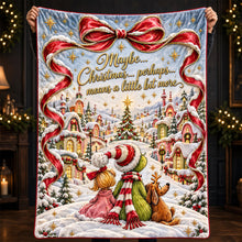 Load image into Gallery viewer, “Maybe Christmas means a little bit more” - Shining Christmas Blanket - Personalized Gift for Loved Ones Blanket PopCulturePrints
