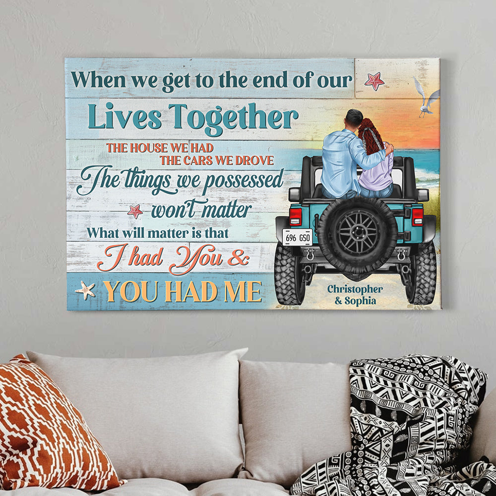 Custom Couple Canvas Art - Romantic Sunset Adventure Gift | Valentine's Day Gifts Poster & Canvas PopCulturePrints