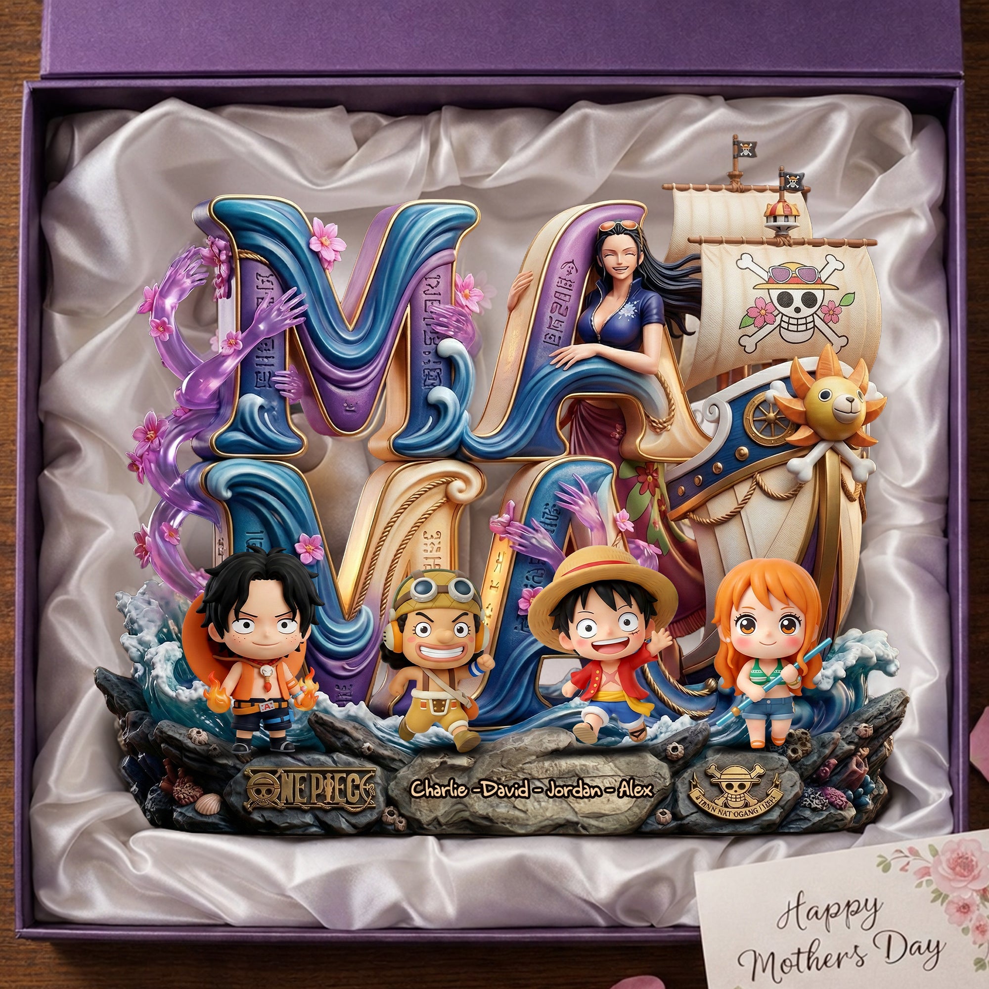 “Adventure Awaits with Every Memory” - Personalized Acrylic Plaque for Mom - A Unique Gift for Moms and Grandmas Shaped Plaques PopCulturePrints
