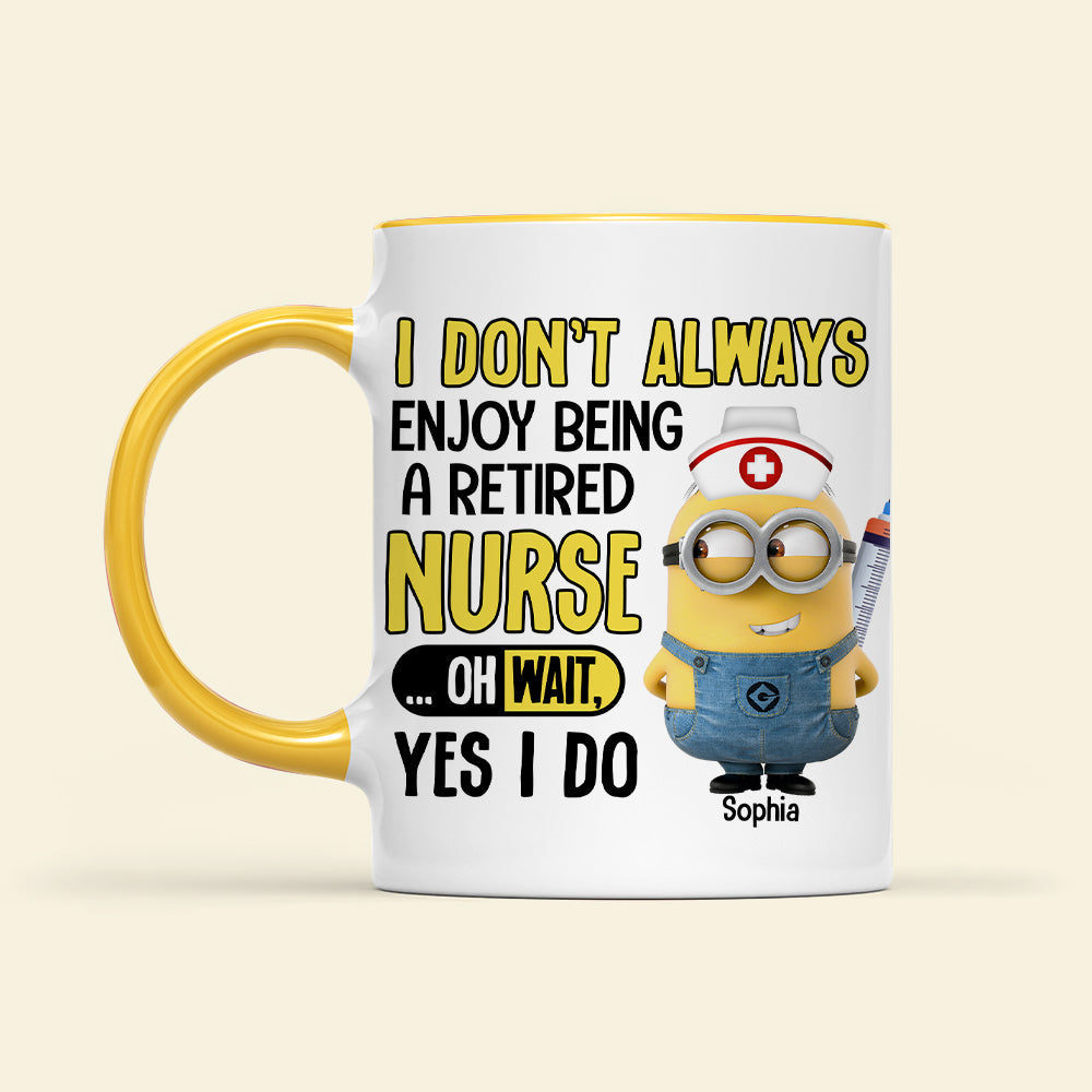 Personalized Retired Nurse Minion Mug