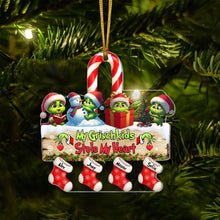 Load image into Gallery viewer, Personalized Christmas Ornament for Grandma - Green Monster Kids
