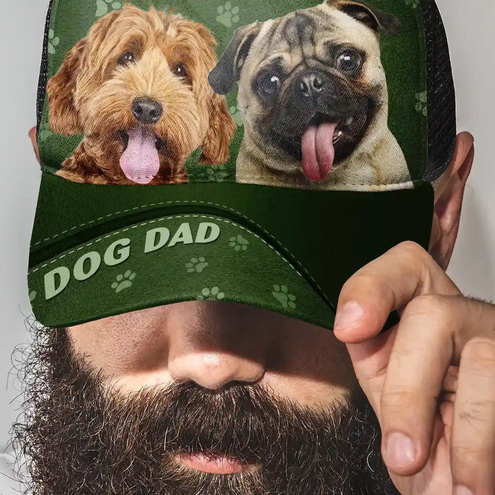 Personalized Dog Dad Cap - Custom Photo Mesh-back Casual Cap for Proud Dog Parents Mesh-back Casual Cap PopCulturePrints