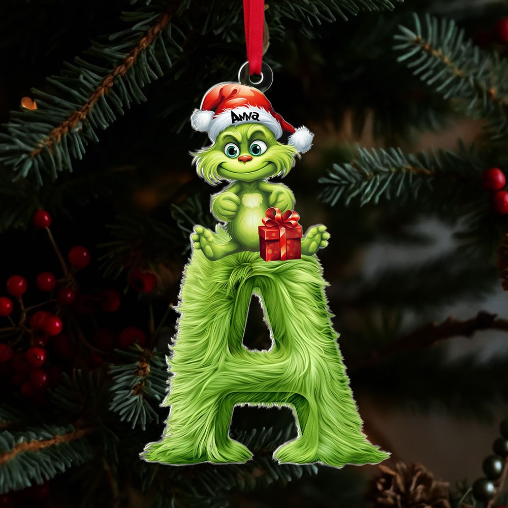 Personalized Alphabet Christmas Ornament for Kids Ornament PopCulturePrints