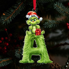 Load image into Gallery viewer, Personalized Alphabet Christmas Ornament for Kids Ornament PopCulturePrints
