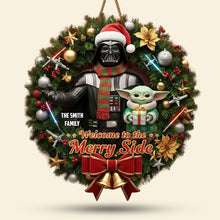 Load image into Gallery viewer, Welcome Christmas Wood Sign - Personalized Star Wars Themed Gift for Family &amp; Friends Wood Sign PopCulturePrints
