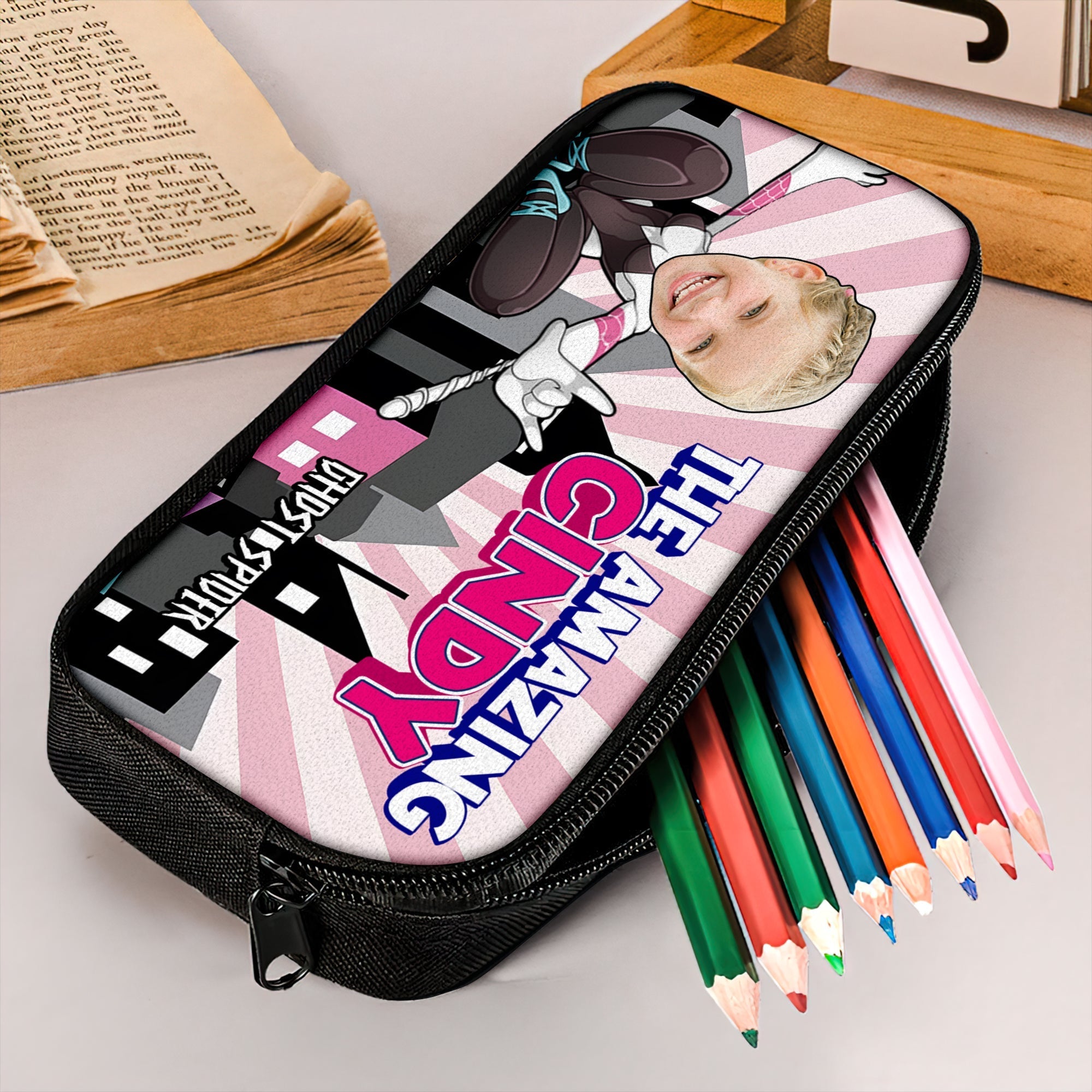 Personalized Amazing Cindy Ghost Spider Pencil Case