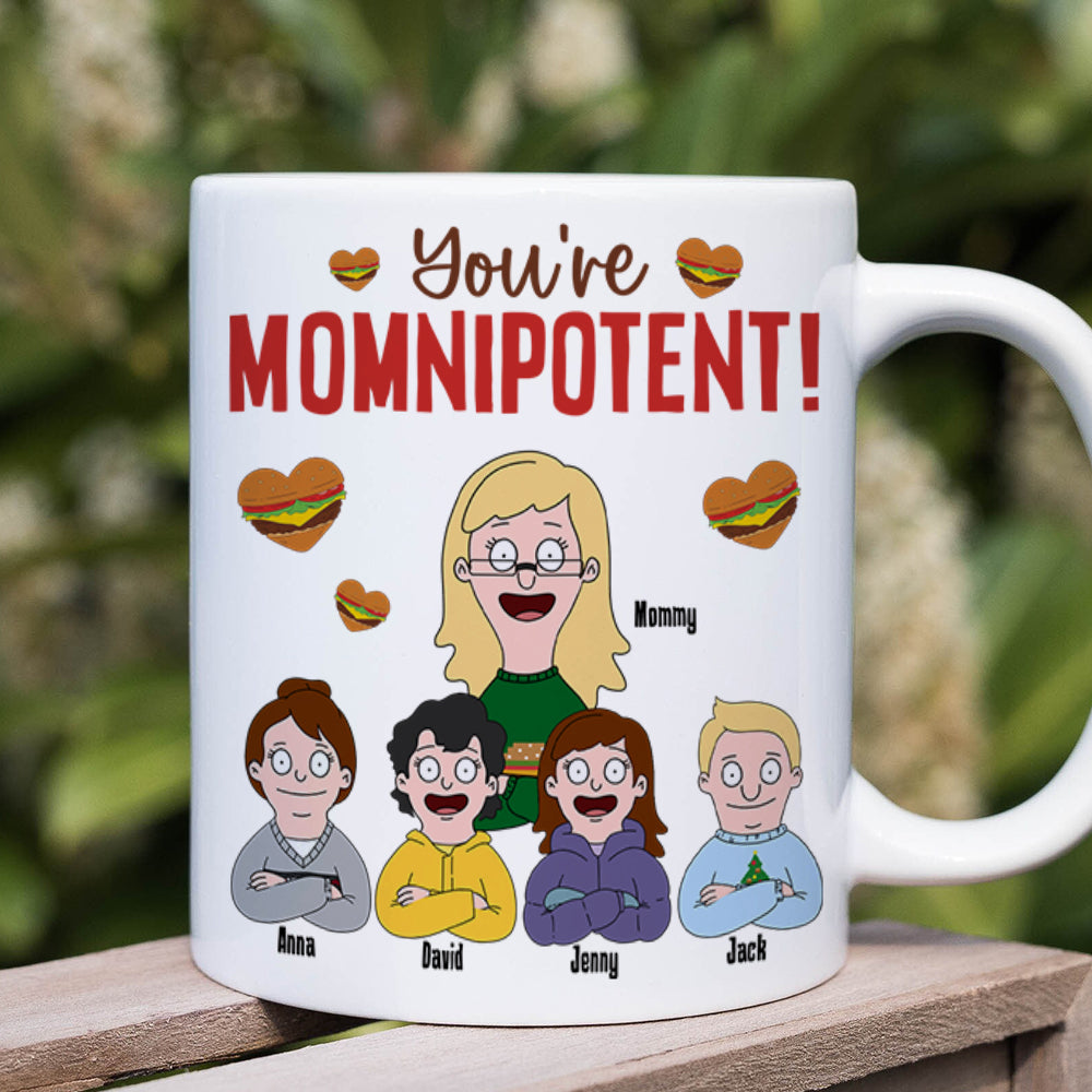 You're Momnipotent! - Personalized Coffee Mug for Super Moms, Gifts for Mom & Grandma Coffee Mug PopCulturePrints