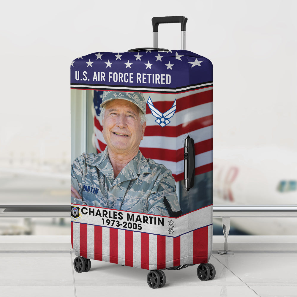 Personalized U.S. Army Veteran Luggage Cover